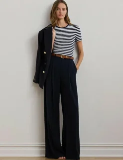 Double-Faced Georgette Wide-Leg Pant - Vida byxor