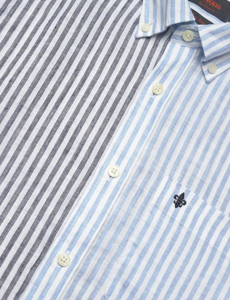 Douglas Linen Mix Shirt-Classic Fit - Randiga skjortor