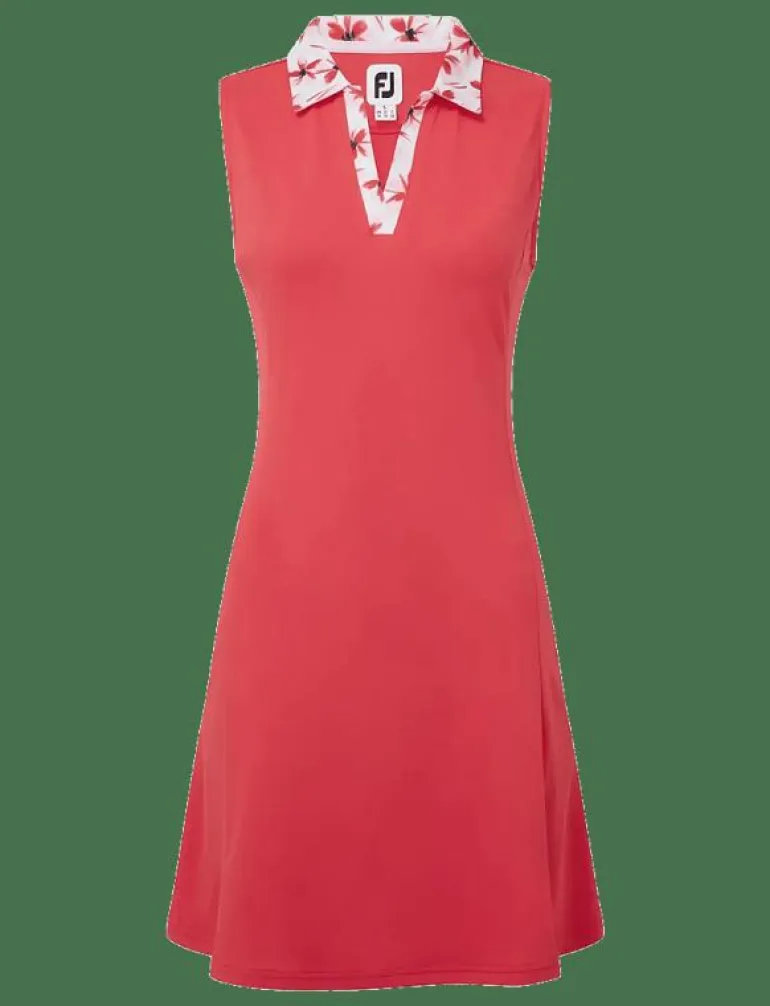 Dress with Floral Trim - Klänningar