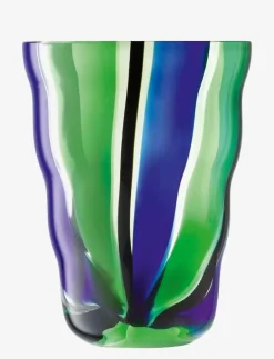 Dricksglas Folk Black/Blue/Green Set 2 LSA - Dricksglas