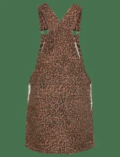 DUNGAREE DRESS DENIM LEOPARD AOP - Ärmlösa vardagsklänningar