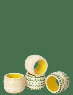Easter Napkin Ring in Wood (Set of 4) - Servettringar & Servettställ