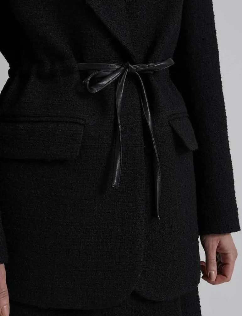 Elodie drawstring boucle blazer - Bouclés