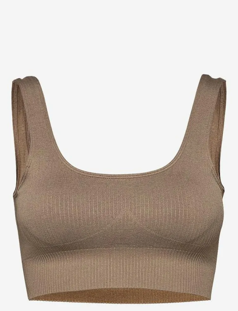 Espresso Ribbed Seamless Bra - Sport BH:ar