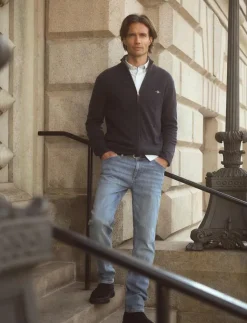 EXTRAFINE LAMBSWOOL ZIP CARDIGAN - Full Zip tröjor
