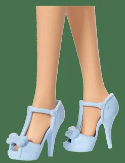 Fashionistas Doll #237 in Blue Bow Halter Dress, Blonde Ponytail with Bow Accessory - Dockor