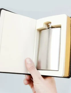 Flask In A Book Fancy Black - Böcker