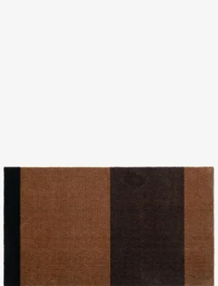 Floormat/carpet cognac stripes 67x120 cm - Badrumsmatta