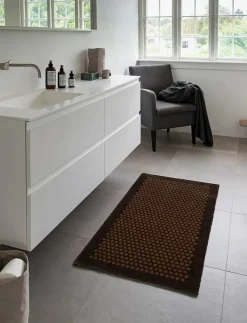 Floormat/carpet dot cognac 67x120 cm - Badrumsmatta