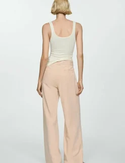 Flowy wideleg trousers with belt - Vida byxor