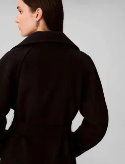 FUNNEL NECK KNEE LENGTH WOOL COA - Ullkappor