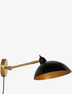 Futura Wall lamp Black/Brass - Vägglampor