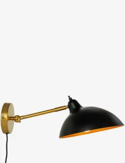Futura Wall lamp Black/Brass - Vägglampor