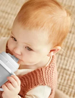 Glass Sippy Cup Healthy + Quiet Grey - Nappflaskor