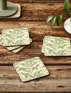 Glasunderlägg Willow Bough Green 6-p - Serveringstillbehör