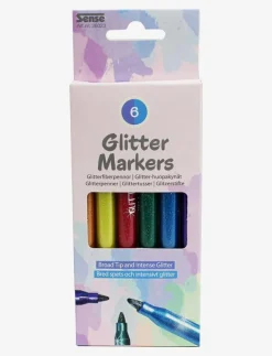 GLITTER FIBERPENNOR 6-P - Färgpennor