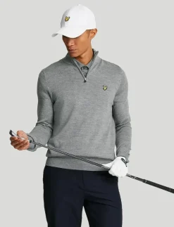 Golf Quarter Zip Merino Jumper - Stickat
