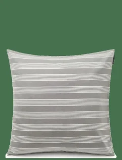 Gray/White Striped Lyocell/Cotton Pillowcase - Örngott