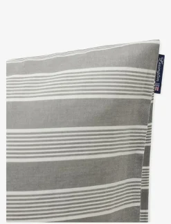 Gray/White Striped Lyocell/Cotton Pillowcase - Örngott