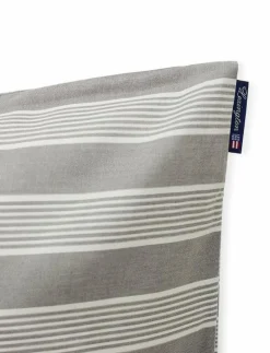 Gray/White Striped Lyocell/Cotton Pillowcase - Örngott