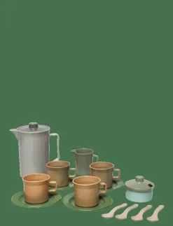 GREEN BEAN COFFEE SET IN NET 17 PCS - Leksakskök & Tillbehör