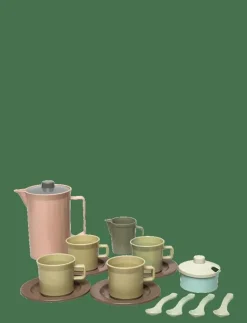 GREEN BEAN COFFEE SET IN NET 17 PCS - Leksakskök & Tillbehör