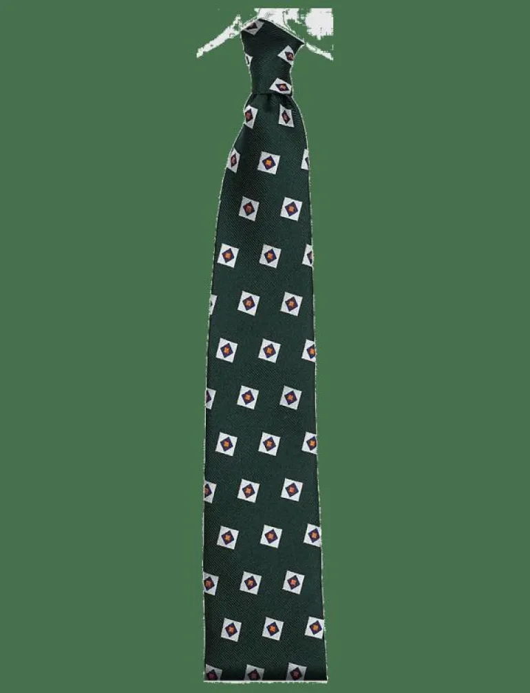 Green Triple Square Silk Tie - Slipsar