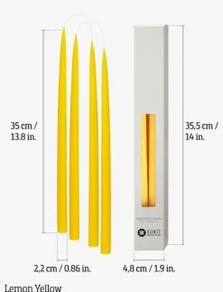 Hand Dipped Candles, 4 pack - Kronljus