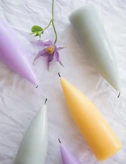 Hand Dipped Cone-Shaped Candles, 2 pack - Blockljus