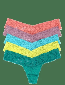Hanky Panky Signature Lace, Low Rise Thong, 5 Pack Boxed - String