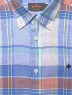 Happy Linen Check Shirt-Classic Fit - Rutiga skjortor