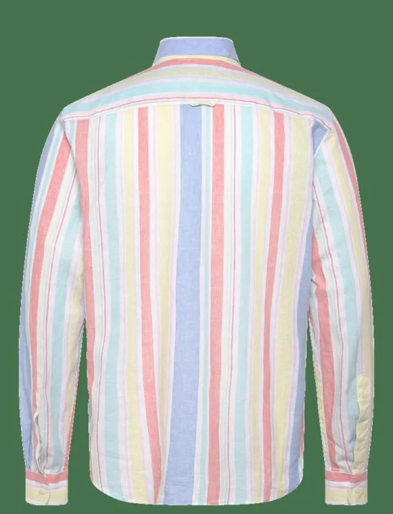 Happy Linen Stripe Shirt-Classic Fit - Randiga skjortor