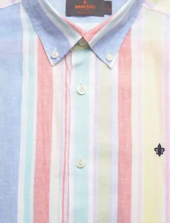 Happy Linen Stripe Shirt-Classic Fit - Randiga skjortor