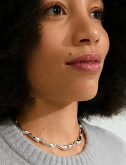 HARRISON necklace silver-plated - Statementhalsband