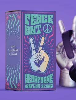 Headphone Holder Peace - Skulpturer & Porslinsfigurer