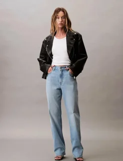 HIGH RISE STRAIGHT LT CAPE - Straight jeans