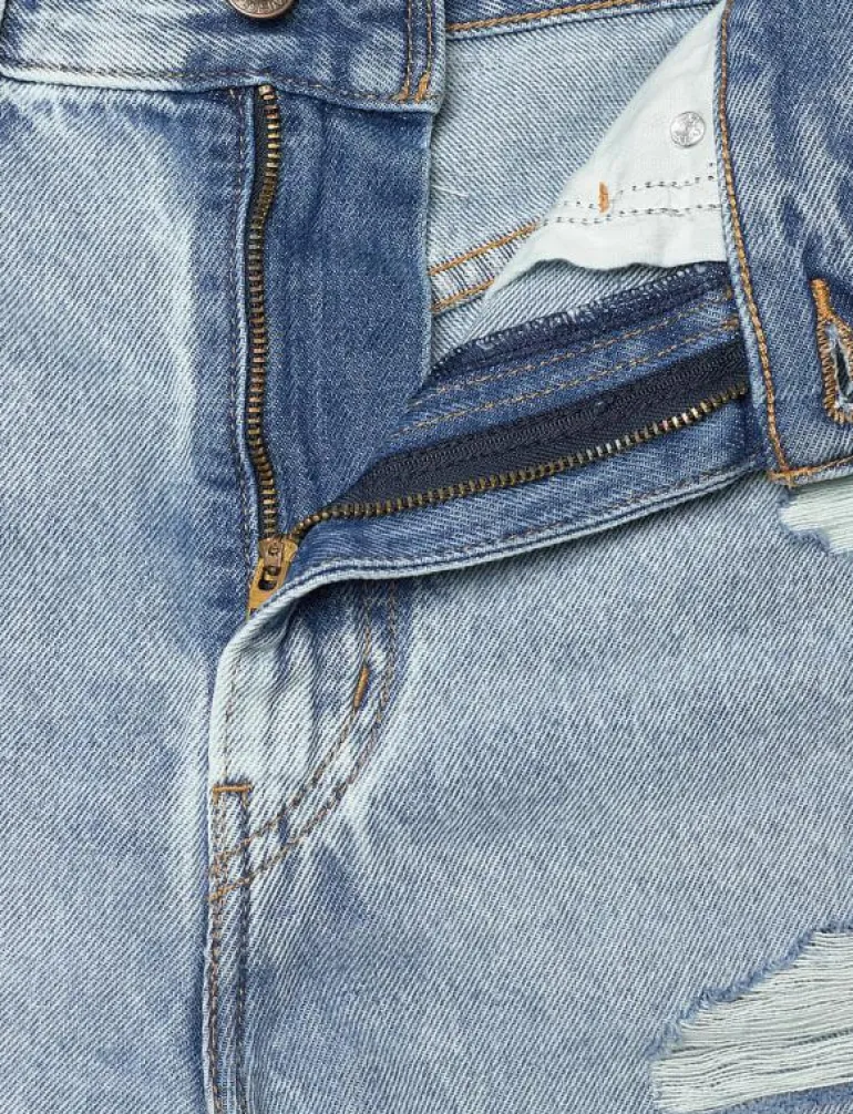 HIGH WAISTED MOM SHORT LIGHT T - Jeansshorts