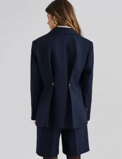 Illiana Fitted Button Detailed Wool Blend blazer - Enkelknäppta kavajer