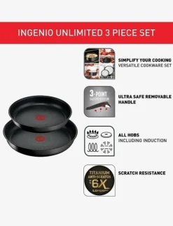 Ingenio Unlimited Frypan 3 pcs set Black (24 and 28 cm) - Stekpannor