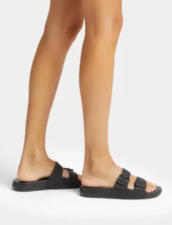 IQUSHION TWO-BAR BUCKLE SLIDES - Sandaler