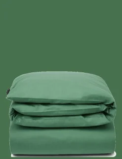 Ivy Green Striped Cotton Poplin Duvet Cover - Påslakan