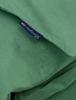 Ivy Green Striped Cotton Poplin Duvet Cover - Påslakan