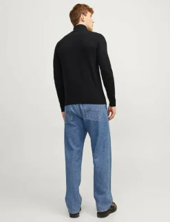 JJEEMIL KNIT HALF ZIP NOOS - Stickat