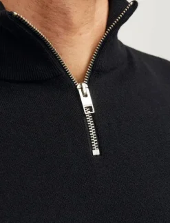 JJEEMIL KNIT HALF ZIP NOOS - Stickat