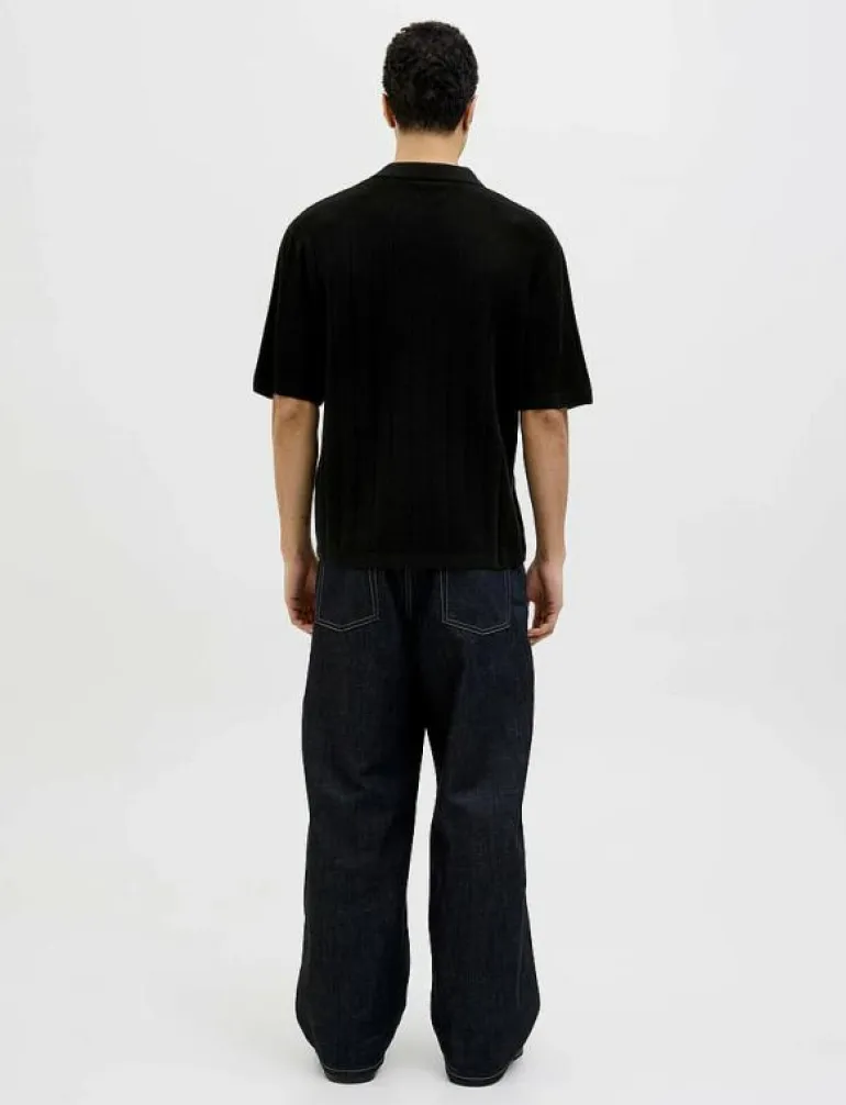 JORVARENNA KNIT SS SPLIT NECK - Kortärmade pikéer