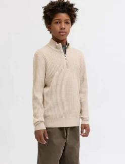 JPRBLUBARKLEY KNIT HALF ZIP JNR - Stickade tröjor