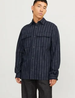JPRCCRAYMOND SPRING STRIPE OVERSHIRT SN - Jackor & rockar