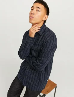JPRCCRAYMOND SPRING STRIPE OVERSHIRT SN - Jackor & rockar