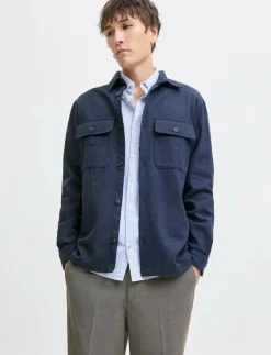 JPRRAYLE MELANGE SOLID L/S OVERSHIRT SN - Jackor & rockar