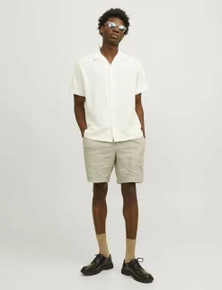 JPSTBILL LAWRENCE LINEN SHORTS MID SN - Linneshorts
